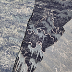 Мебельная ткань Вышивка серый цвет 130 см T2-39 варинант исполнения - 3 | Loft Concept в Тюмени