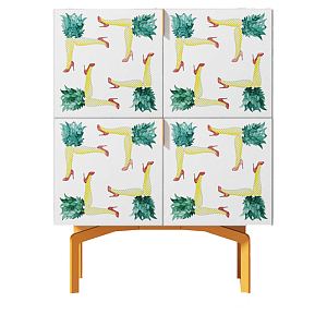 Тумба  с рисунком Short Pina Colada Orange