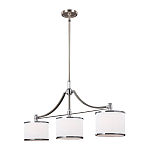 Люстра линейная с 3-мя белыми цилиндрическими плафонами Feiss варинант исполнения - 2 | Loft Concept в Тюмени