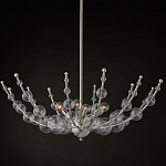 Люстра  с круглыми прозрачными шарами на серебряном каркасе Silver Stalk варинант исполнения - 4 | Loft Concept в Тюмени