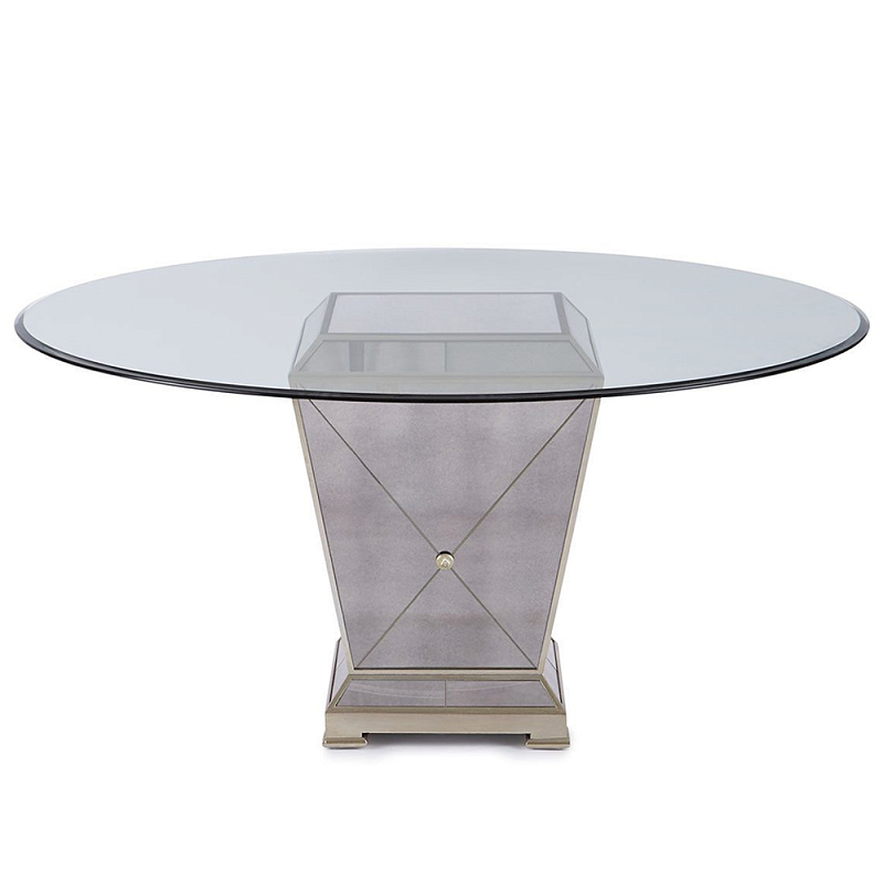 Стол обеденный круглый на зеркальном основании Spectacular Table Шампань Прозрачный Стол обеденный круглый на зеркальном основании Spectacular Table Шампань Прозрачный в Тюмени | Loft Concept