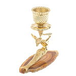 Подсвечник из натурального камня агат светло-коричневый Stone Candlestick варинант исполнения - 4 | Loft Concept в Тюмени