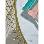 Журнальный столик с столешницей из мрамора на металлическом основании Table Vertical Planes варинант исполнения - 2 | Loft Concept в Тюмени