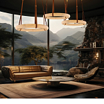 Люстра в форме обруча из натурального камня Minerals of Light варинант исполнения - 5 | Loft Concept в Тюмени