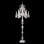 Торшер с 12-ю белыми текстильными абажурами и хрустальными подвесками Lustre Reverie варинант исполнения - 4 | Loft Concept в Тюмени