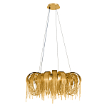 Люстра круглая подвесная с металлическими дугами и длинными цепочками 80 см Atlantis Chain варинант исполнения - 10 | Loft Concept в Тюмени