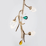 Подвесной светильник с хрустальными плафонами и декором Alvere Crystal Hanging Lamp варинант исполнения - 3 | Loft Concept в Тюмени