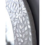 Зеркало круглое инкрустированное раковинами устриц Bone Inlay Dome Mirror White варинант исполнения - 6 | Loft Concept в Тюмени