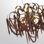 Люстра подвесная с переплетенными металлическими лентами и цепочками Atlantis Chain варинант исполнения - 3 | Loft Concept в Тюмени