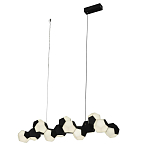 Люстра линейная с геометрическими черно-белыми плафонами Modestra варинант исполнения - 1 | Loft Concept в Тюмени