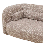 Дизайнерский двухместный диван с мягкими спинкой и подлокотниками светло-коричневый с принтом Madelaine Sofa Cocoa варинант исполнения - 3 | Loft Concept в Тюмени