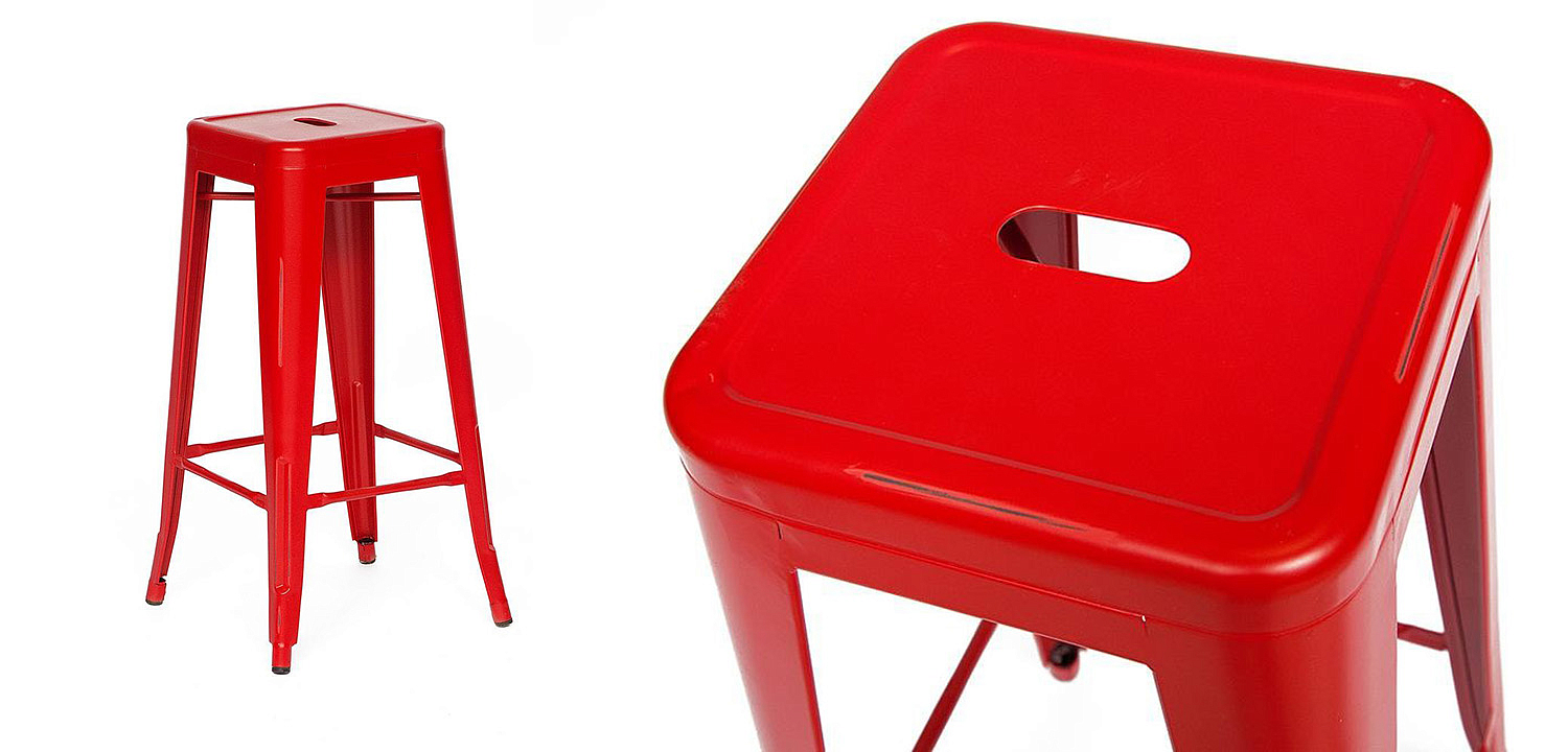 Барный стул Tolix red metal Барный стул Tolix red metal - Loft-Concept в Тюмени