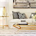 Золотой приставной столик с круглой стеклянной столешницей Weightless Table варинант исполнения - 6 | Loft Concept в Тюмени