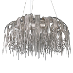 Люстра круглая подвесная с металлическими дугами и длинными цепочками 80 см Atlantis Chain варинант исполнения - 7 | Loft Concept в Тюмени