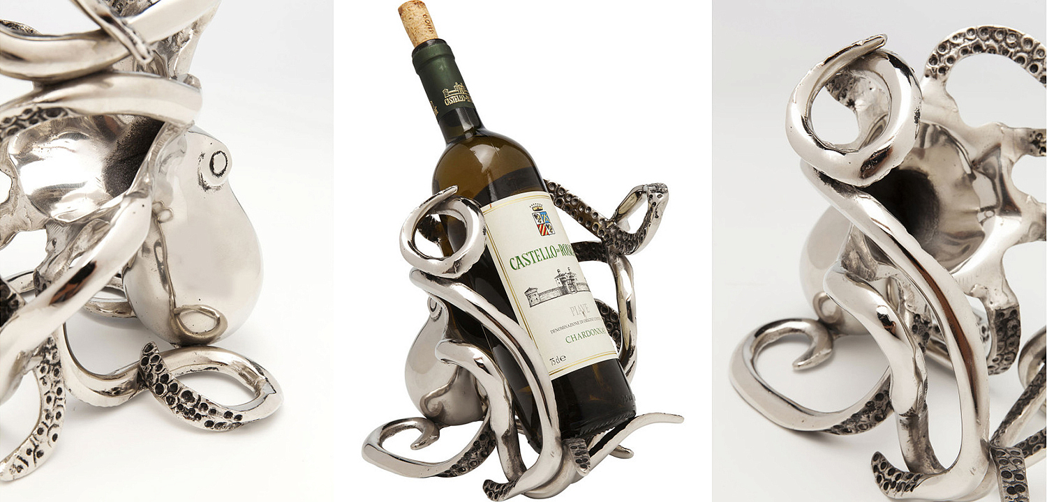 Держатель для бутылки Chrome Octopus Держатель для бутылки Chrome Octopus - Loft-Concept в Тюмени