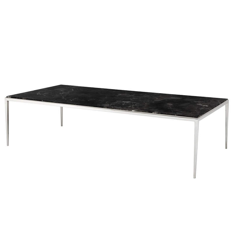 Журнальный стол Eichholtz Coffee Table Henley Никель Черный Мрамор Nero Журнальный стол Eichholtz Coffee Table Henley Никель Черный Мрамор Nero в Тюмени | Loft Concept