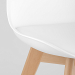 Стул с основой из пластика и мягким сиденьем Arvika White варинант исполнения - 6 | Loft Concept в Тюмени
