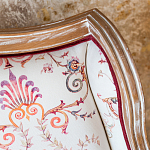 Трехместный диван из массива бука бежевый с растительным орнаментом Raffael Renaissance Beige Sofa варинант исполнения - 3 | Loft Concept в Тюмени