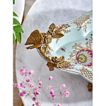 Блюдо овальное из голубого фарфора с ручками в виде бабочек и цветочным рисунком Blue Garden варинант исполнения - 7 | Loft Concept в Тюмени