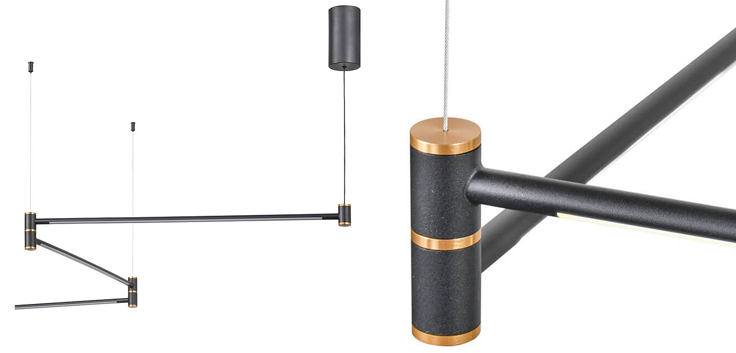Подвесной светильник Drawing Line Gold Black Подвесной светильник Drawing Line Gold Black - Loft-Concept в Тюмени