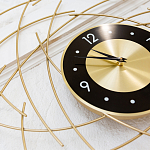 Часы настенные из металла с чёрным циферблатом Current Time варинант исполнения - 2 | Loft Concept в Тюмени