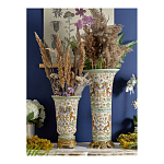 Ваза из фарфора на бронзовом основании Turquoise Blooming Garden варинант исполнения - 8 | Loft Concept в Тюмени