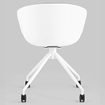 Офисное кресло из пластика с мягким сиденьем Eggshell Grey варинант исполнения - 5 | Loft Concept в Тюмени