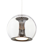 Подвесной светильник со стеклянным плафоном Inner Gleam Globe black  варинант исполнения - 2 | Loft Concept в Тюмени