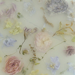 Круглый поднос из эпоксидной смолы с цветами белый Epoxy Resin Flowers Tray White варинант исполнения - 2 | Loft Concept в Тюмени