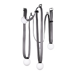 Подвесной светильник с серыми кожаными ремнями и белыми стеклянными плафонами в виде шаров Flos Wireline Lighting варинант исполнения - 5 | Loft Concept в Тюмени