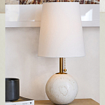 Настольная лампа на круглом основании из натурального камня Bartolomeo варинант исполнения - 4 | Loft Concept в Тюмени