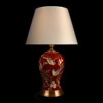 Настольная лампа бордовая с изображением птиц Slip Away варинант исполнения - 2 | Loft Concept в Тюмени