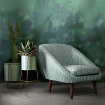 Кресло светло-бирюзовое с принтом Pauley Light Turquoise Armchair варинант исполнения - 8 | Loft Concept в Тюмени