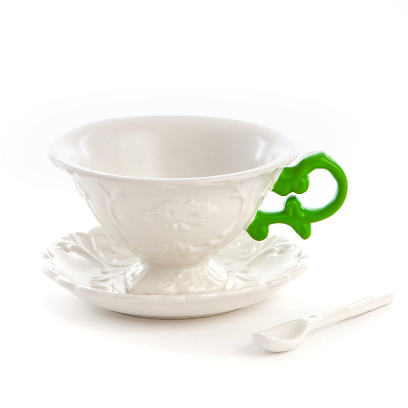 Чайная пара Seletti I-Tea Green Белый Зеленый Чайная пара Seletti I-Tea Green Белый Зеленый в Тюмени | Loft Concept