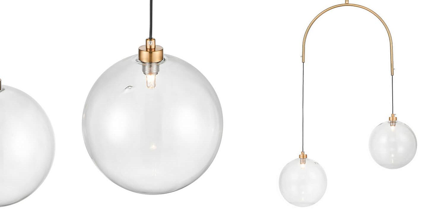 Люстра Two Hanging Ball Chandelier Люстра Two Hanging Ball Chandelier - Loft-Concept в Тюмени