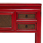 Деревянная консоль в китайском стиле с ящиками и дверцами красная Chinese Console Table варинант исполнения - 5 | Loft Concept в Тюмени