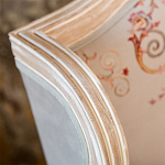 Кресло из массива бука серое с растительным орнаментом Raffael Floral Grey Armchair варинант исполнения - 4 | Loft Concept в Тюмени