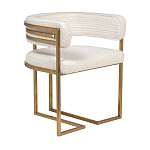 Стул букле бежевый с каркасом цвета матовое золото Tactility варинант исполнения - 2 | Loft Concept в Тюмени