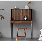 Табурет деревянный на золотистых ножках Moon Walnut Furniture варинант исполнения - 2 | Loft Concept в Тюмени