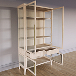 Витрина Primo со стеклянными фасадами и 2 ящиками Светлый дуб варинант исполнения - 3 | Loft Concept в Тюмени