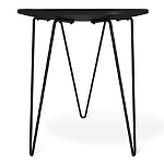 Стол журнальный c круглой столешницей из стекла серого цвета Gray and Gold Marble варинант исполнения - 4 | Loft Concept в Тюмени