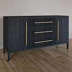 Буфет Primo с тремя ящиками и двумя фасадами Черный дуб варинант исполнения - 2 | Loft Concept в Тюмени