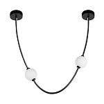 Подвесной светильник в форме дуги с белыми шарообразными плафонами Flos Wireline Lighting варинант исполнения - 2 | Loft Concept в Тюмени