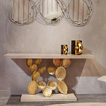 Консоль прямоугольная белая с основанием в виде кактуса Cactus варинант исполнения - 3 | Loft Concept в Тюмени