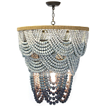 Многоярусная люстра украшенная круглыми бусами Gradient Grey Chandelier варинант исполнения - 1 | Loft Concept в Тюмени