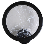 Светодиодное бра круглой формы с металлической рамой черного цвета Marble Glow варинант исполнения - 2 | Loft Concept в Тюмени