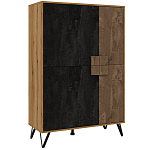 Шкаф двухдверный с 2-мя отделами с полками Stone Effect варинант исполнения - 2 | Loft Concept в Тюмени