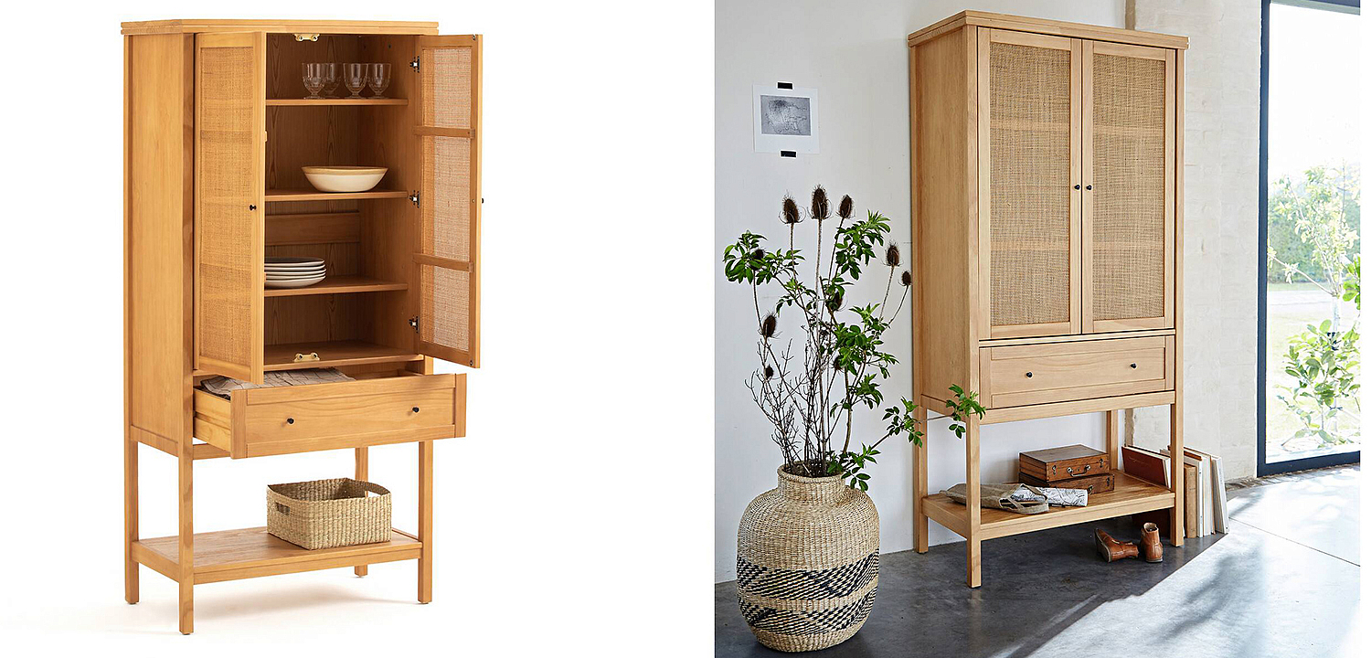 Шкаф Niels Wicker Cupboard 2 Doors Шкаф Niels Wicker Cupboard 2 Doors - Loft-Concept в Тюмени