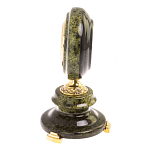 Часы настольные бронзовые из натуральных камней Мрамор и Змеевик Stone Clock варинант исполнения - 15 | Loft Concept в Тюмени