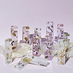 Подставка для телефона из эпоксидной смолы с цветами розовая Epoxy Flowers Phone Stand Pink варинант исполнения - 5 | Loft Concept в Тюмени